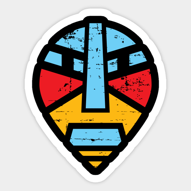 Alien  Mask Sticker by jazzworldquest